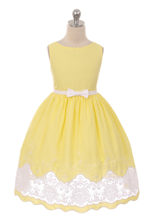 Cotton Sheer Embroidery Dress