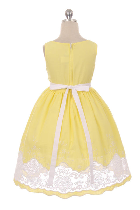 Cotton Sheer Embroidery Dress