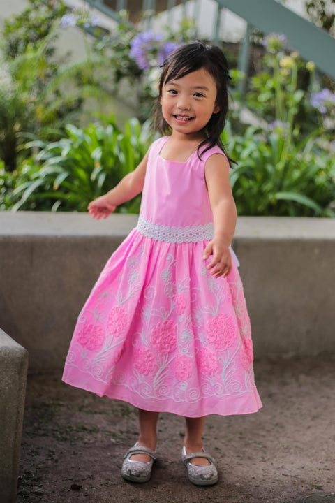 Cotton Flower Embroidery Dress