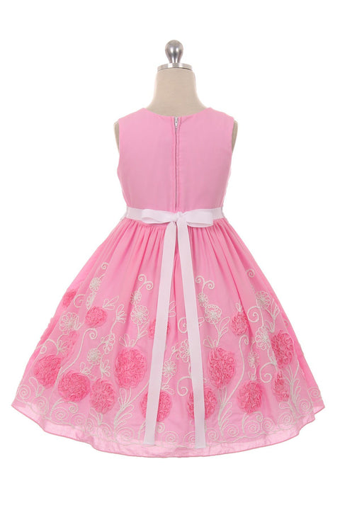 Cotton Flower Embroidery Dress