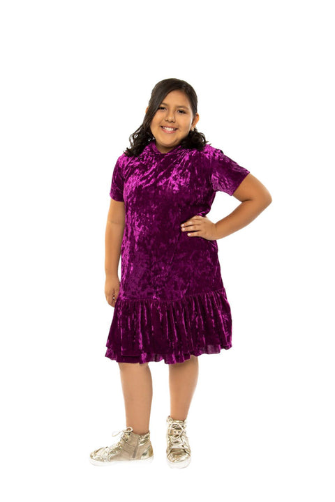 Plus Hoodie Ruffle Dress