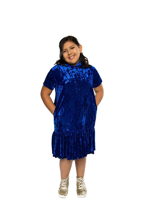 Plus Hoodie Ruffle Dress