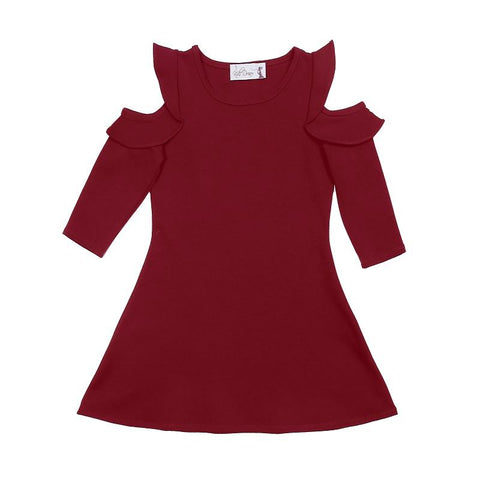 Cold Shoulder Ruffle Dress