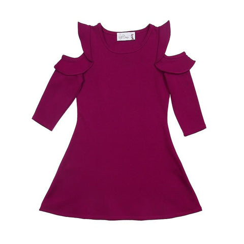 Cold Shoulder Ruffle Dress