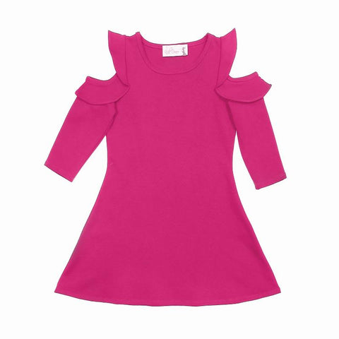 Cold Shoulder Ruffle Dress