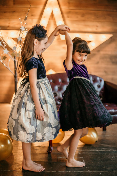 Velvet Black Lace Dress