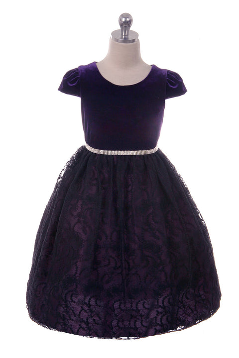 Velvet Black Lace Dress