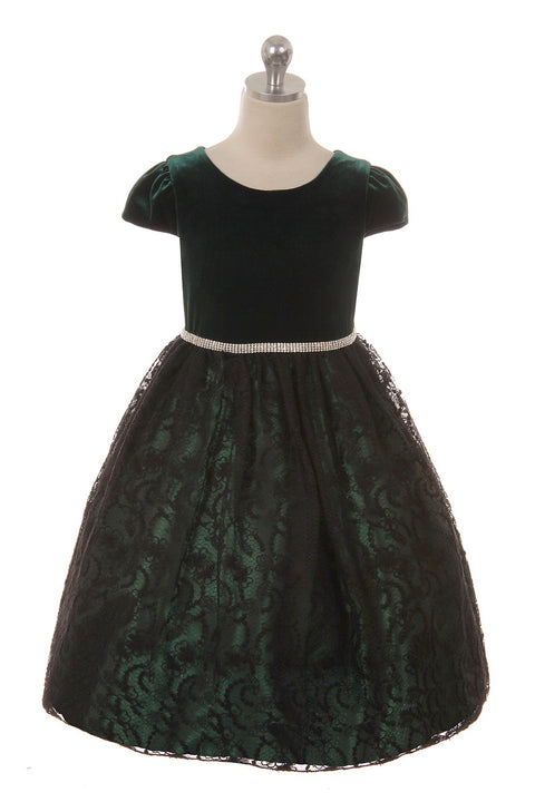 Velvet Black Lace Dress