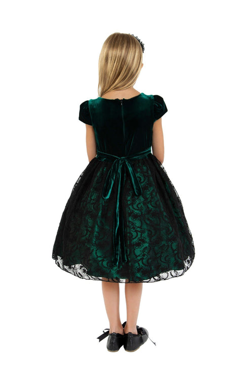 Velvet Black Lace Dress