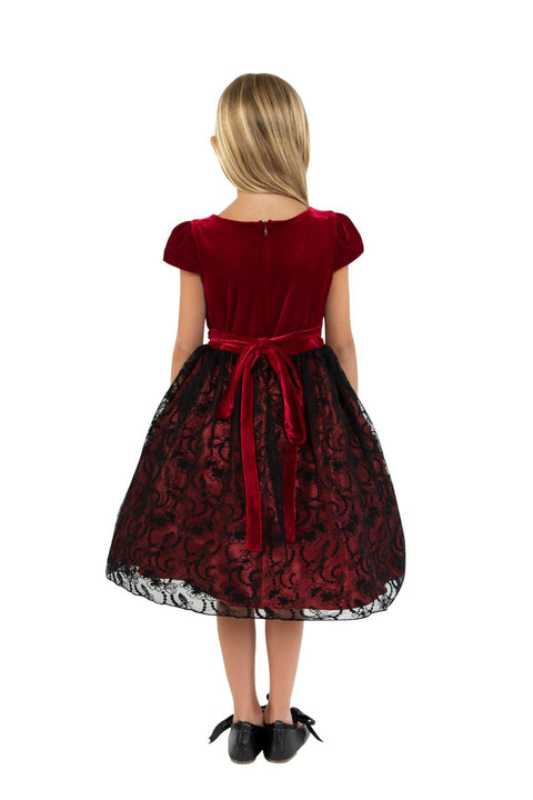 Velvet Black Lace Dress