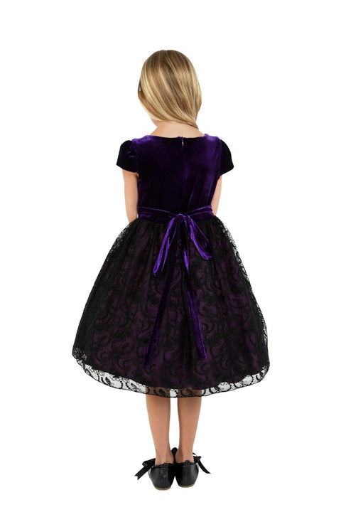 Velvet Black Lace Dress