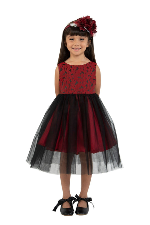 Floral Jacquard Tulle Dress