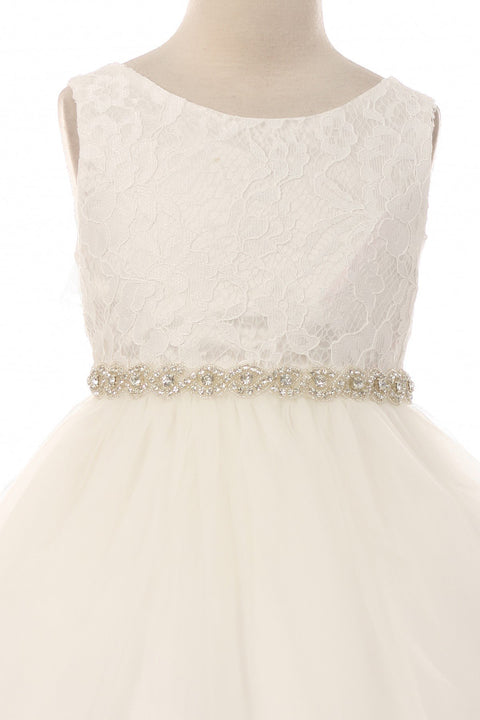 Lace Dress w/ Rhinestone Trim