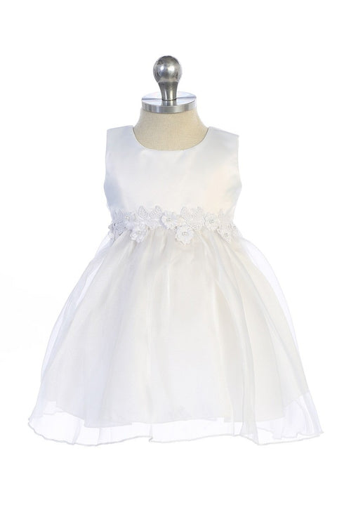 Pearl Flower Embroidery Organza Baby Dress