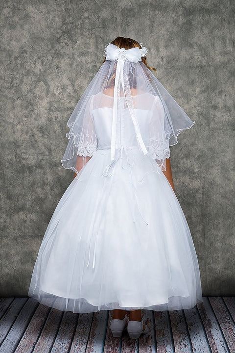 Embroidery Mesh Half Sleeve Dress