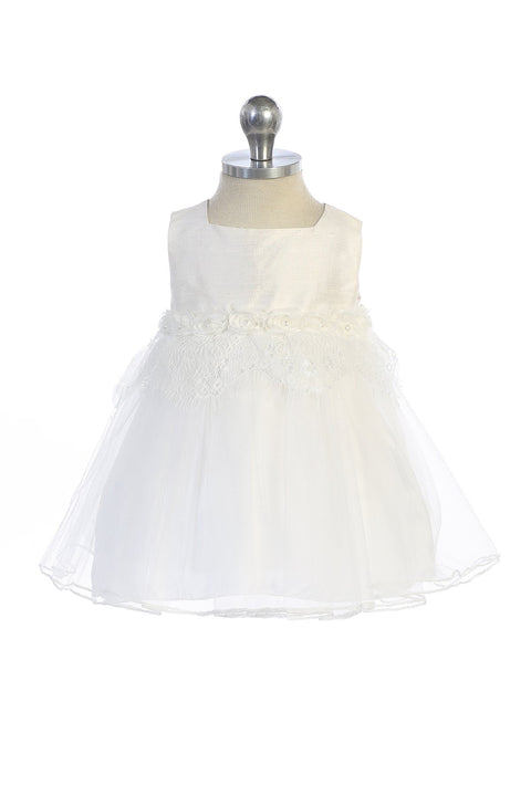 Silk Pearl Lace Baby Dress