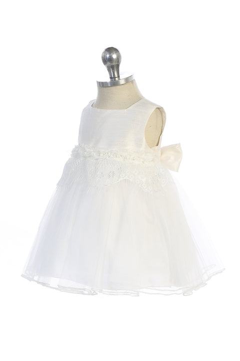 Silk Pearl Lace Baby Dress