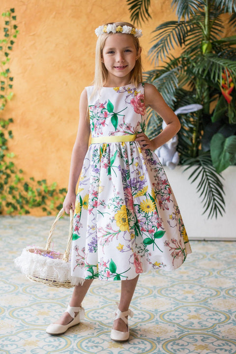 Botanical Flower Cotton Dress