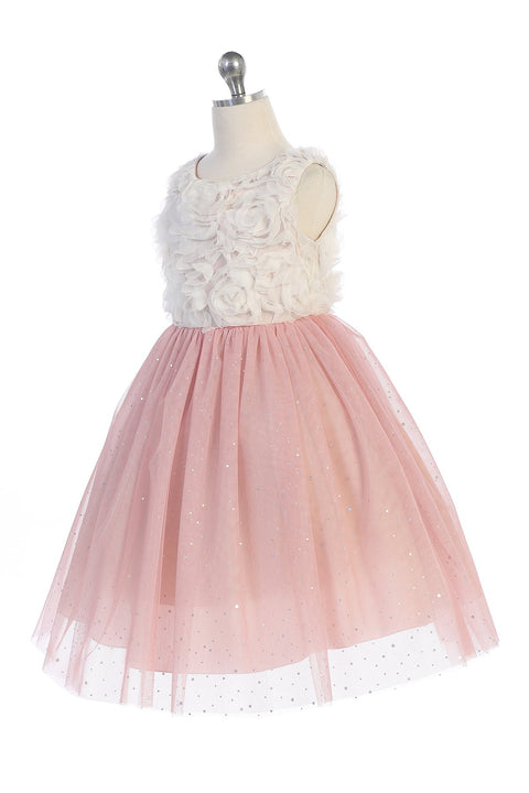 3D Ruffle Glitter Skirt Dress