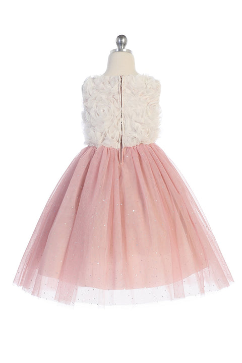 3D Ruffle Glitter Skirt Dress