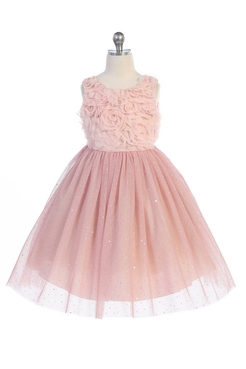 3D Ruffle Glitter Skirt Dress