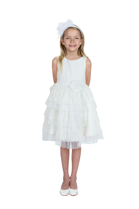 Lace Tulle Layered Dress