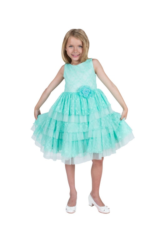 Lace Tulle Layered Dress
