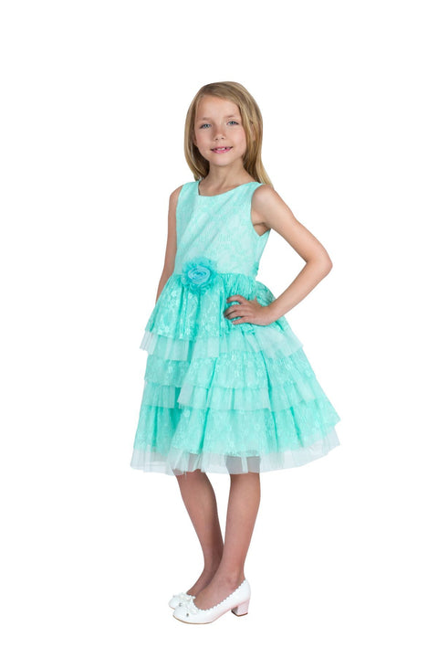 Lace Tulle Layered Dress