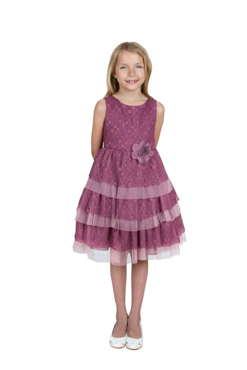 Lace Tulle Layered Dress