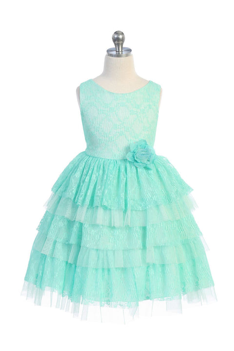 Lace Tulle Layered Dress