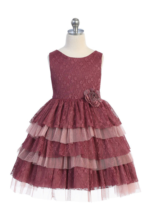 Lace Tulle Layered Dress