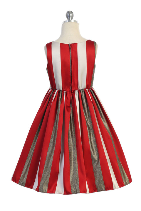 Gold Metallic Stripe Dress