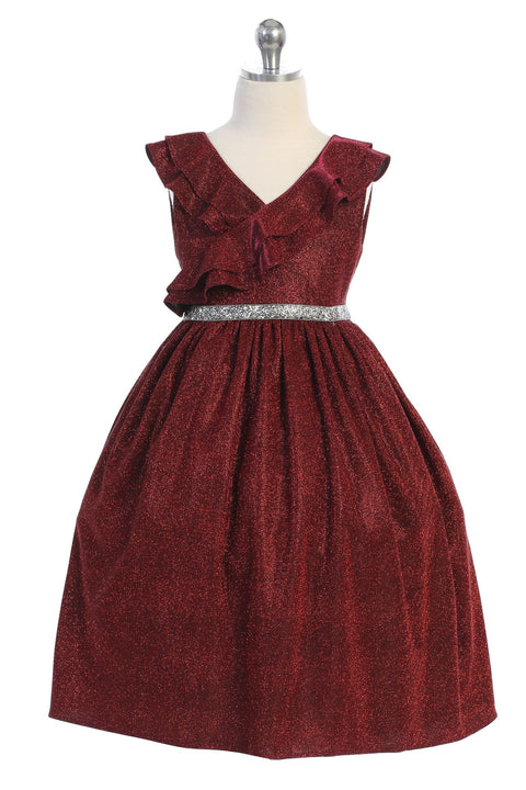 Plus Sparkly Ruffle Dress