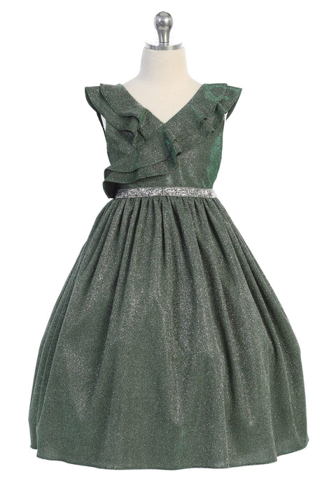 Plus Sparkly Ruffle Dress
