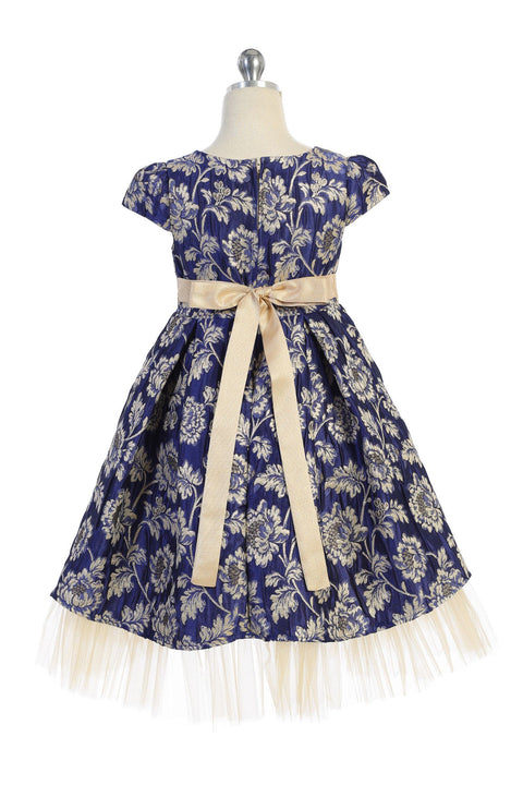 Brocade Peaking Tulle Dress