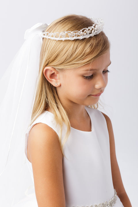 Cutie Flower Girl Crown Veil - #705