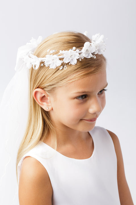 Cutie Flower Girl Crown Veil - #775