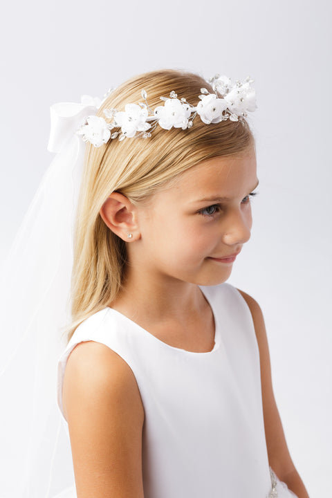 Cutie Flower Girl Crown Veil - #776