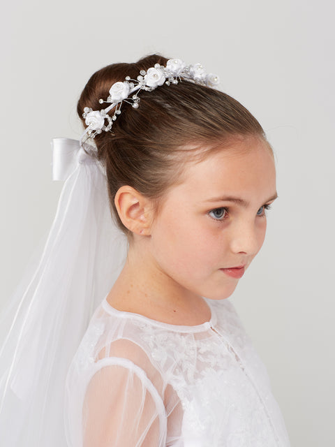 Cutie Flower Girl Crown Veil - #777