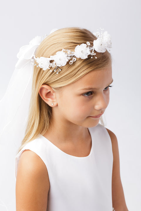 Cutie Flower Girl Crown Veil - #779