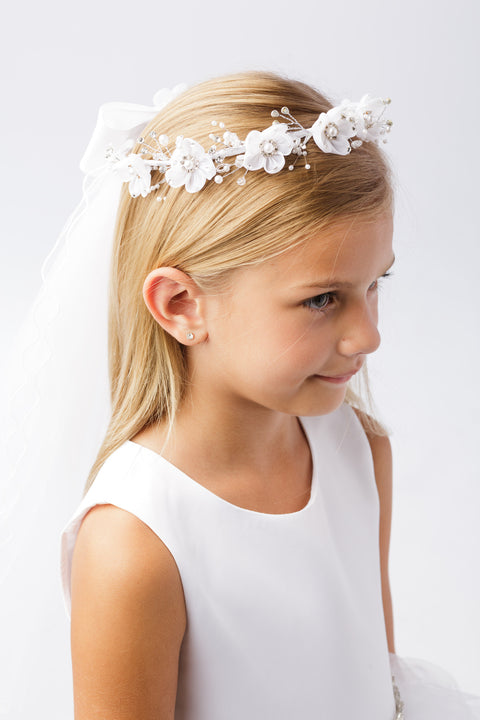 Cutie Flower Girl Crown Veil - #781