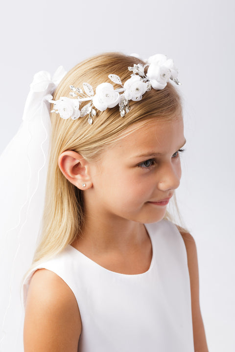Cutie Flower Girl Crown Veil - #782