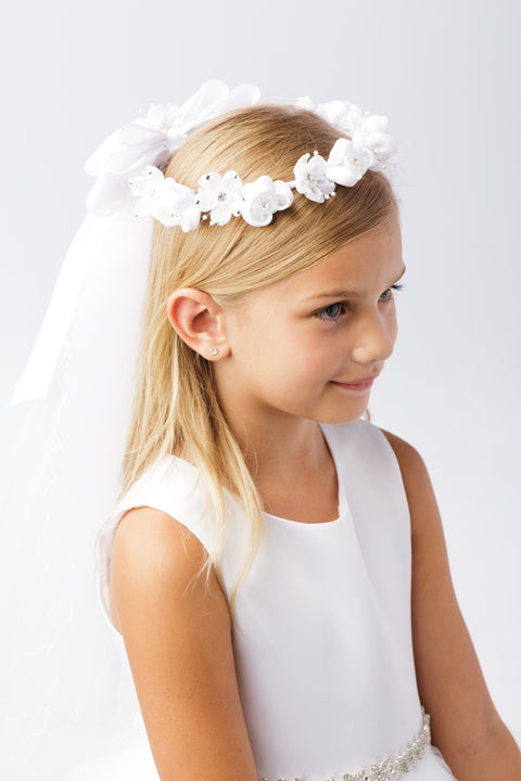 Cutie Flower Girl Crown Veil - #786