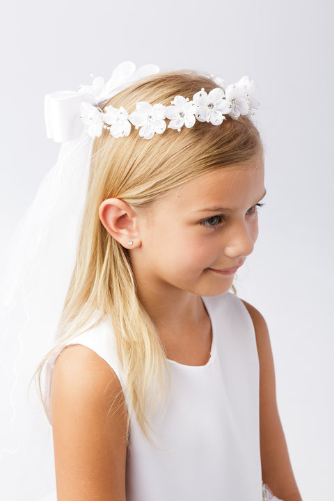 Cutie Flower Girl Crown Veil - #787