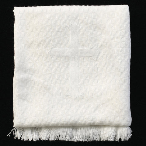 Acrylic Blanket With Embroidered Cross