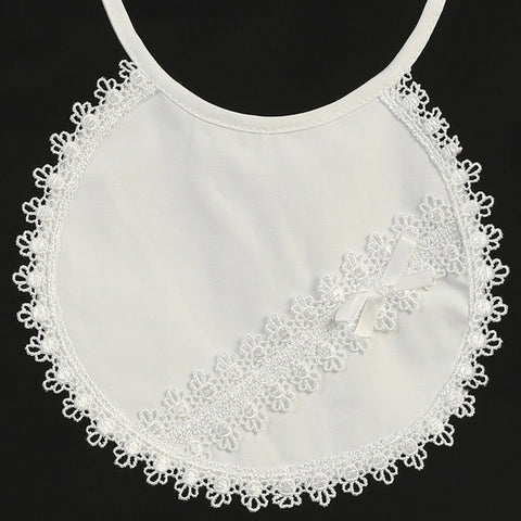 Cotton Bib With Lace Trims