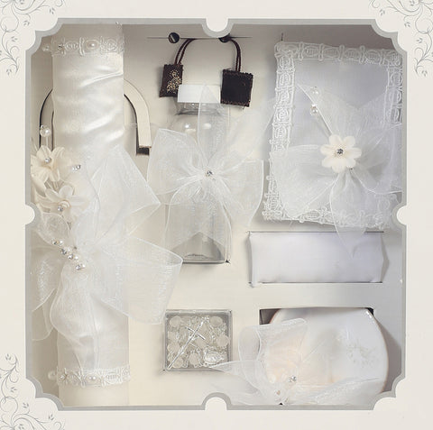 Girls Baptism Candle Set