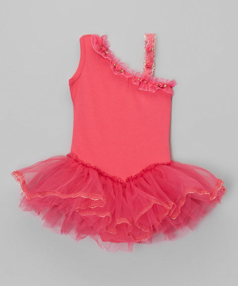 Hot Pink Asymmetrical Ballet Dress
