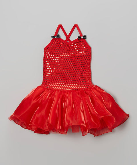 Red Sequin Organdy Ballet Dress