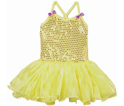 Yellow Sequin Organdy Ballet Dress